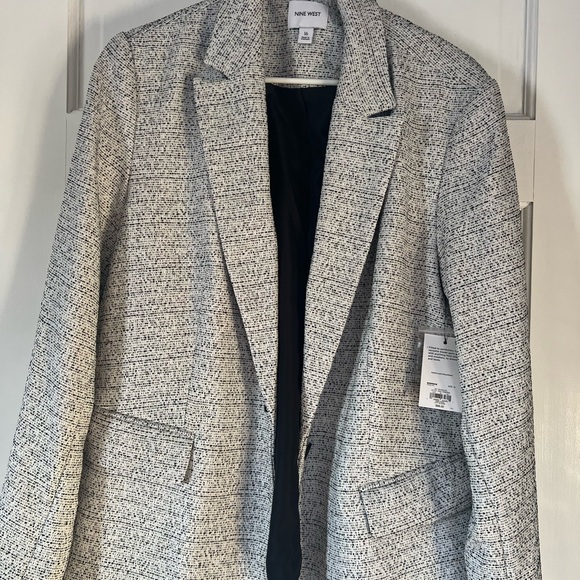 Nine West Women's Textured Cream Blazer - Picture 1 of 4